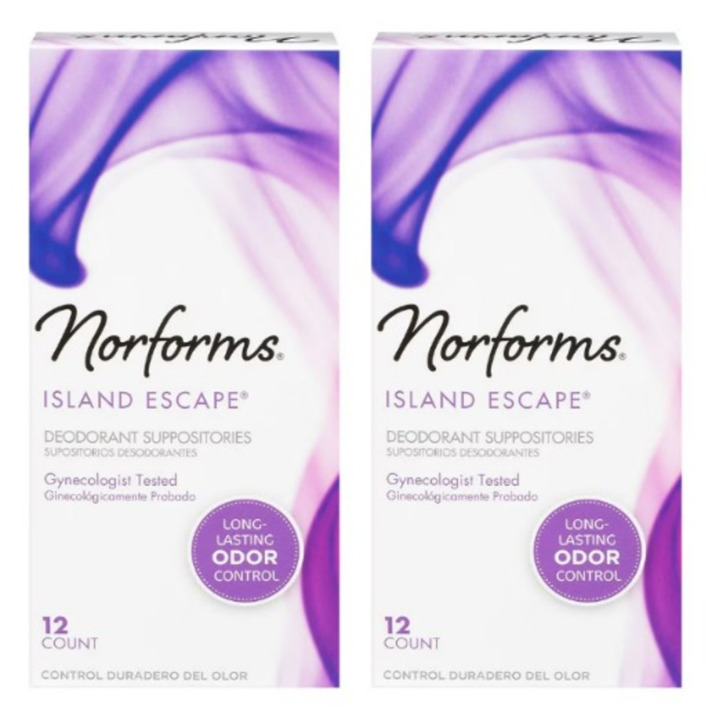 Norforms Suppository Vaginal pH Balance Lot Of 2 Hypoallergenic Odor Control NEW